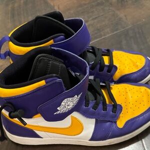Jordan Mens Sneakers - Purple, Yellow, White